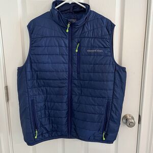 Vineyard Vines Blue Quilted Vest